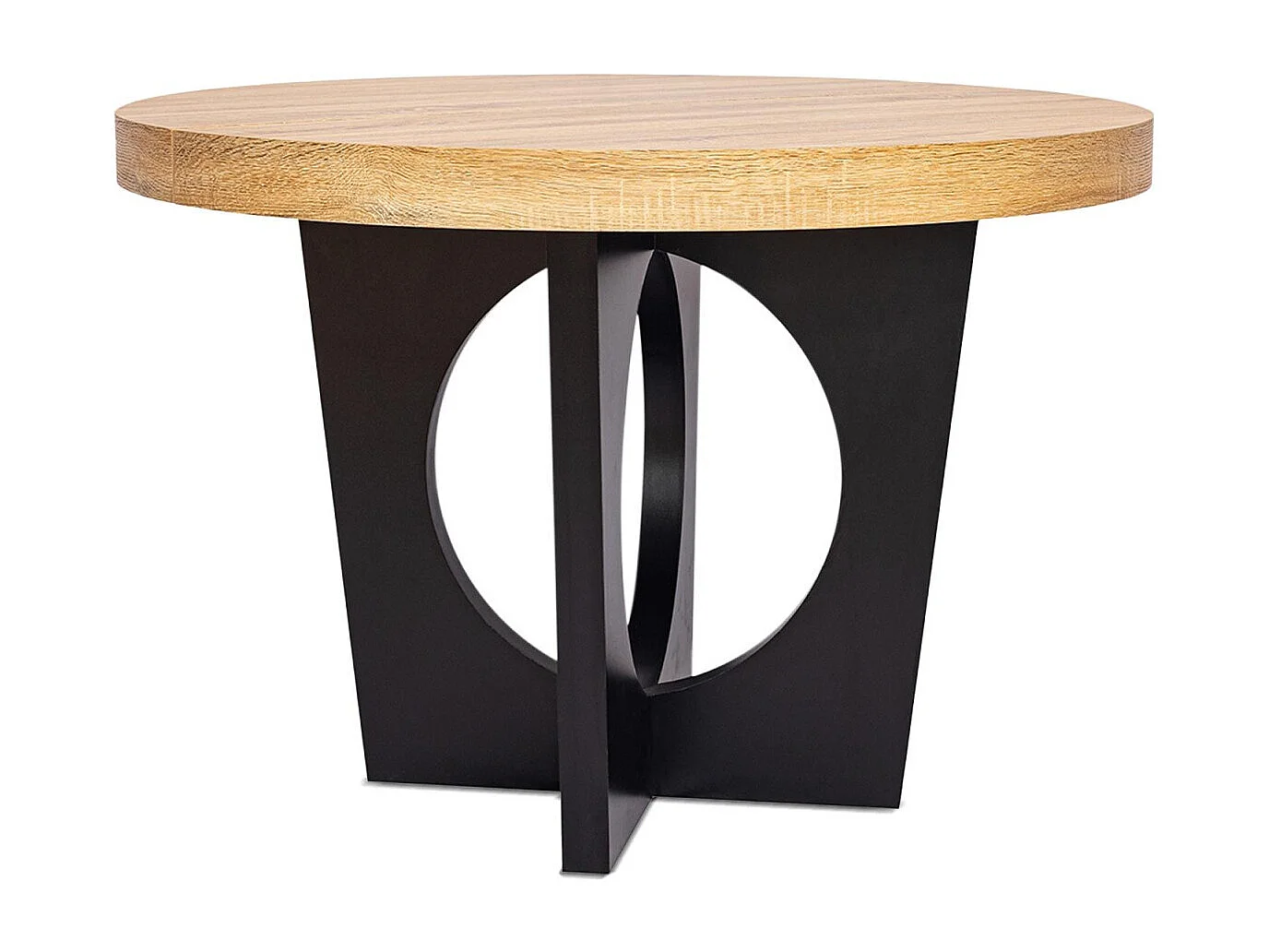 Table de Repas Extensible "Kapy" 110-260cm Chêne & Noir