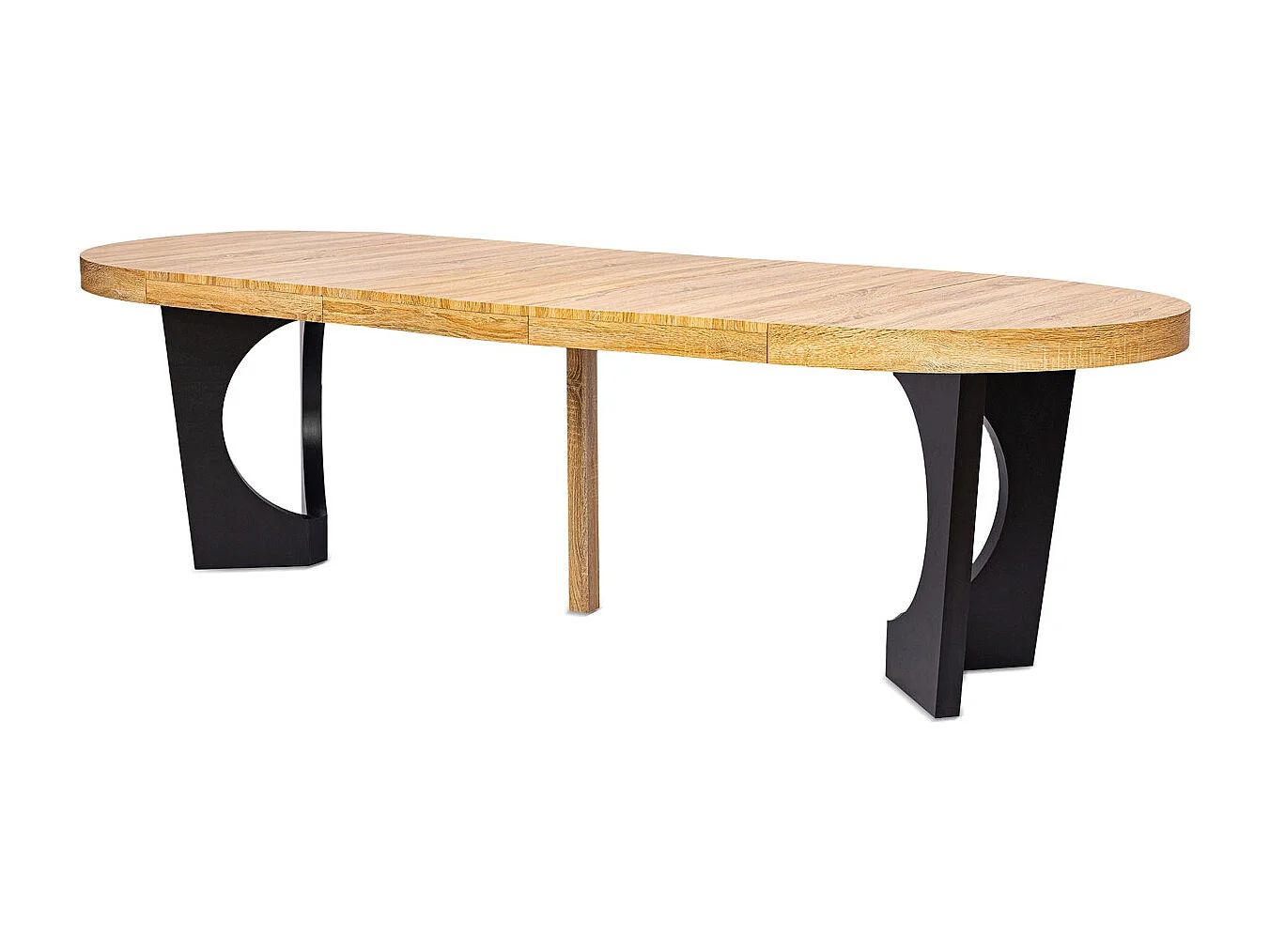 Table de Repas Extensible "Kapy" 110-260cm Chêne & Noir