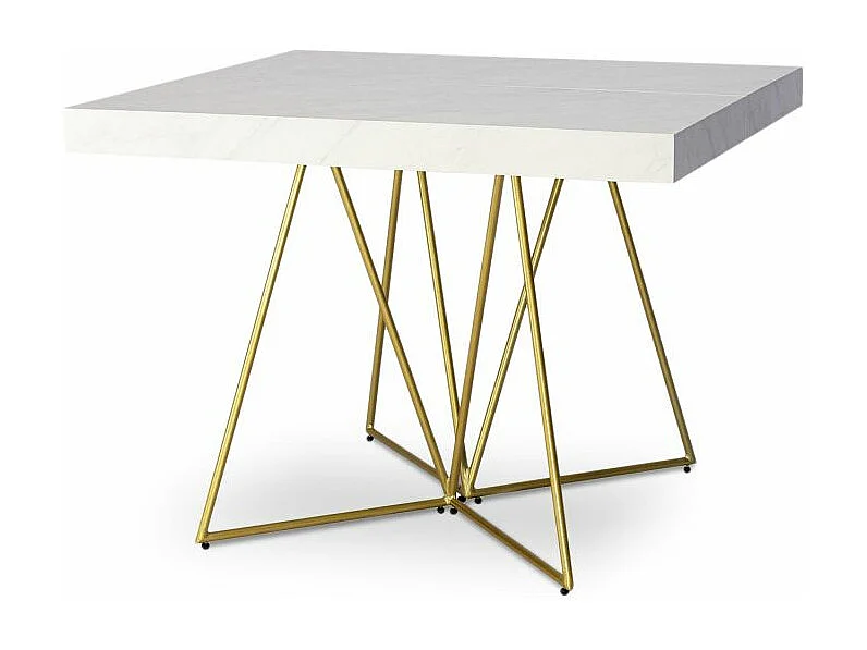 Table de Repas Extensible "Lanei" 90-240cm Effet Marbre