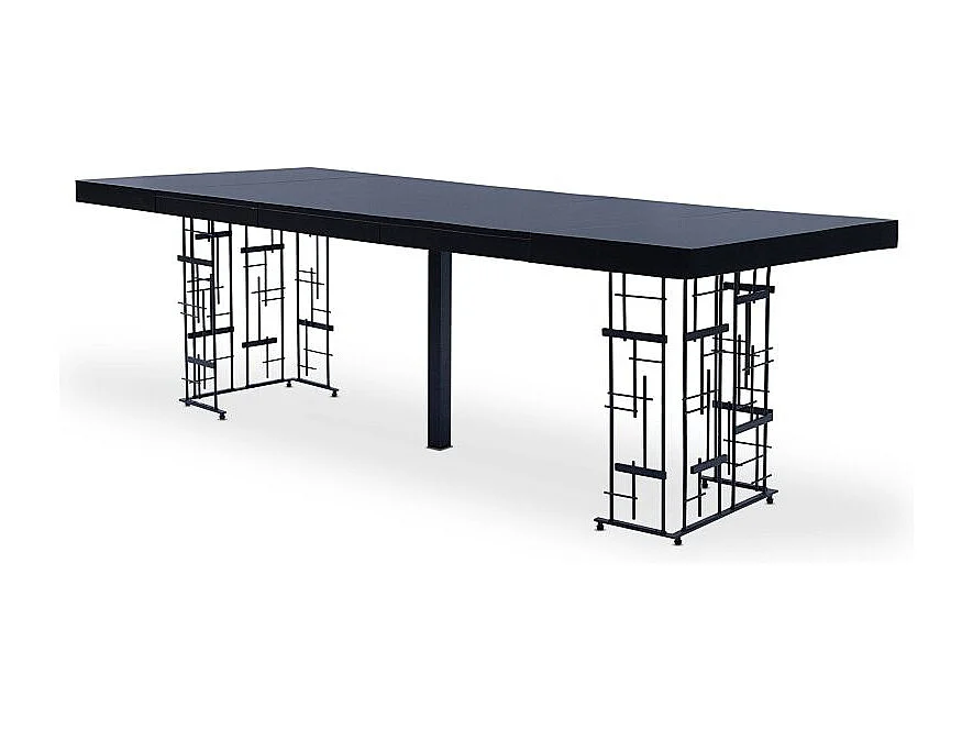 Table à Manger Extensible "Marsha" 90-240cm Noir