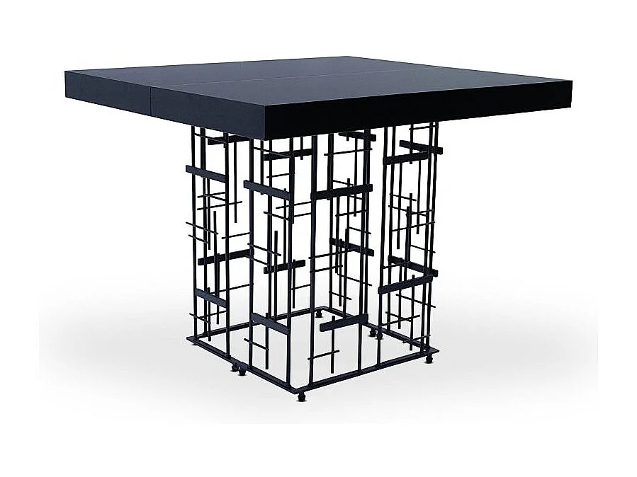 Table à Manger Extensible "Marsha" 90-240cm Noir