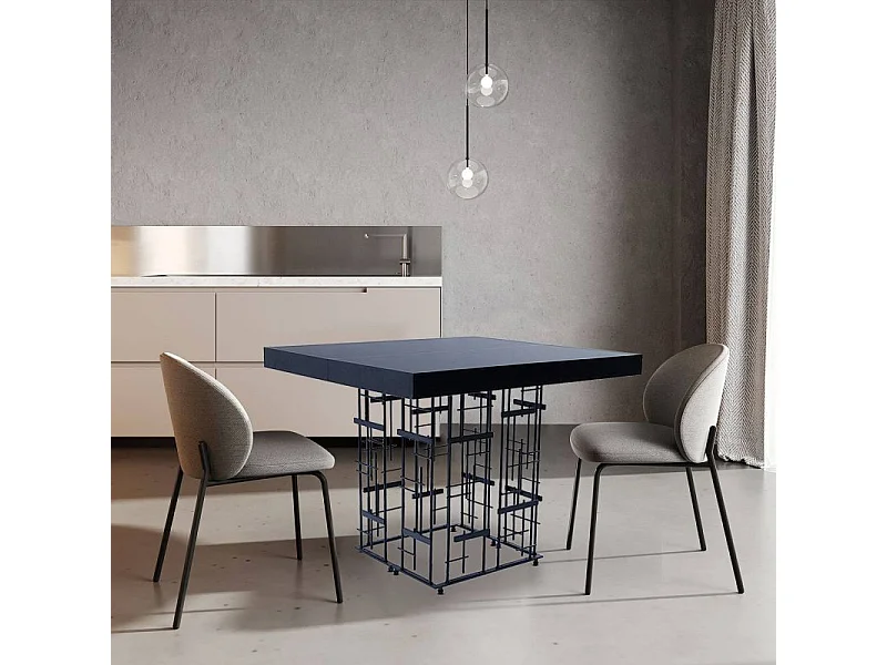 Table à Manger Extensible "Marsha" 90-240cm Noir