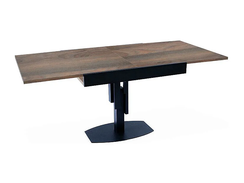 Table à Manger Extensible "Régina" 90-180cm Noir & Marron