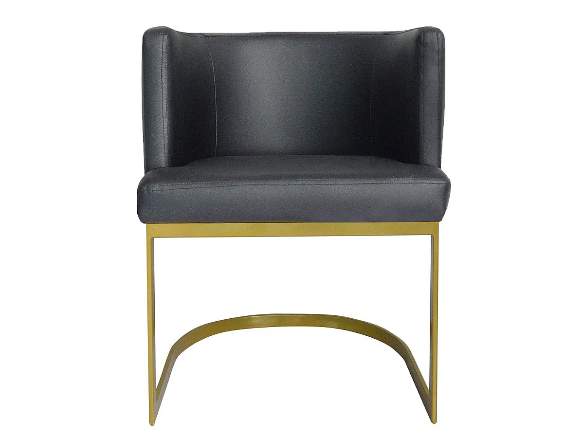 Chaise Design "Noemy" 75cm Noir & Or