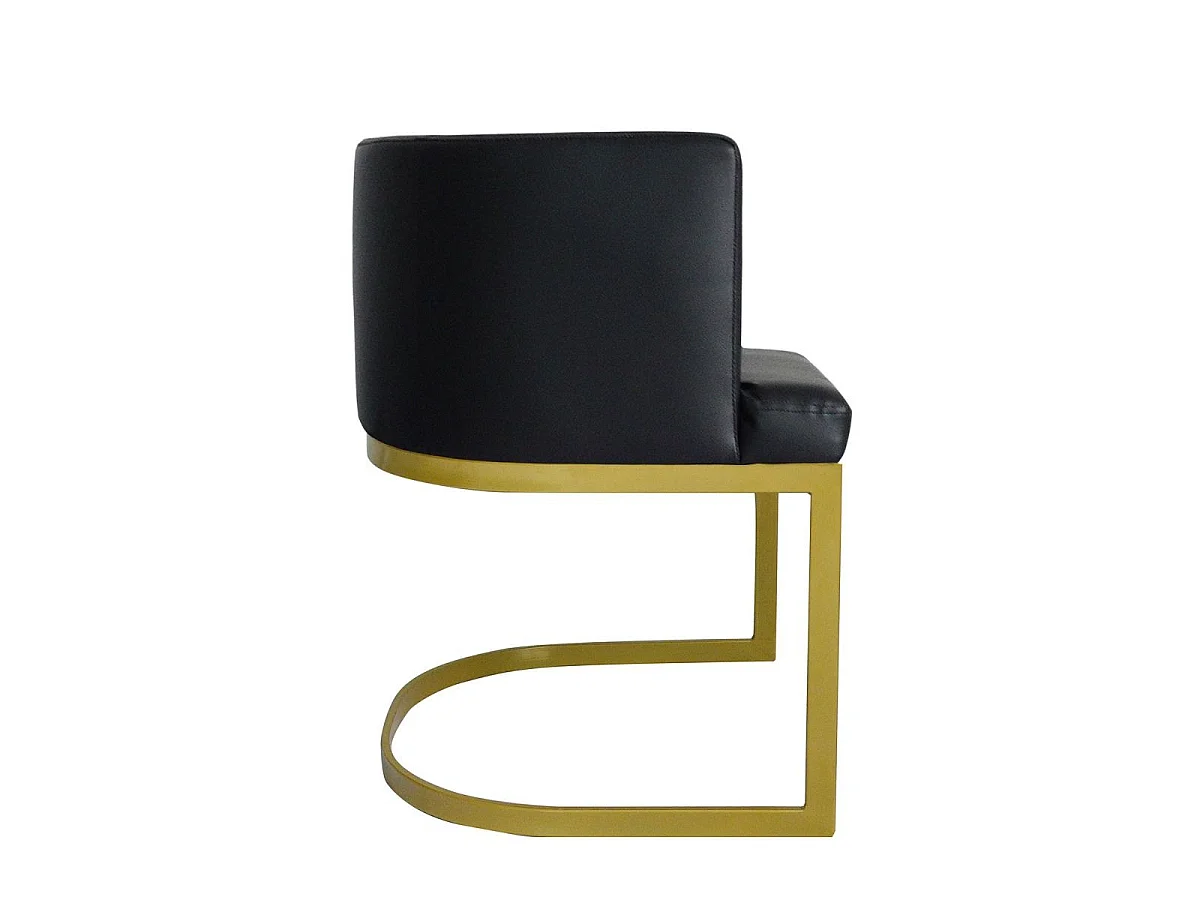 Chaise Design "Noemy" 75cm Noir & Or
