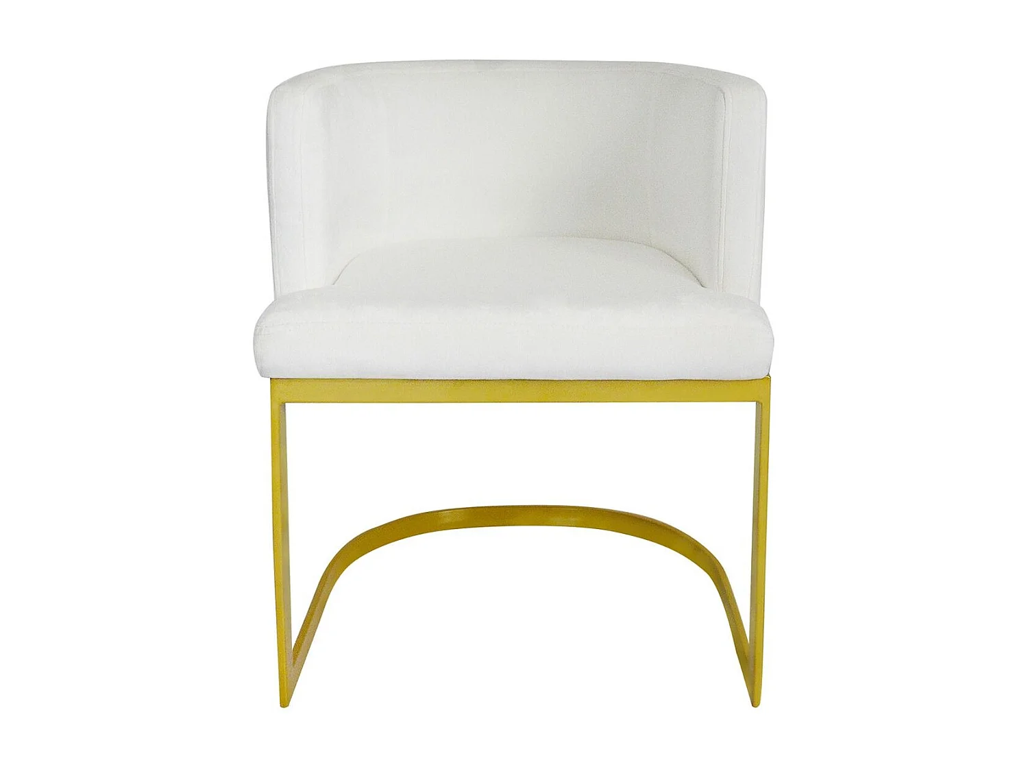 Chaise Design en Velours "Noemy" 75cm Blanc