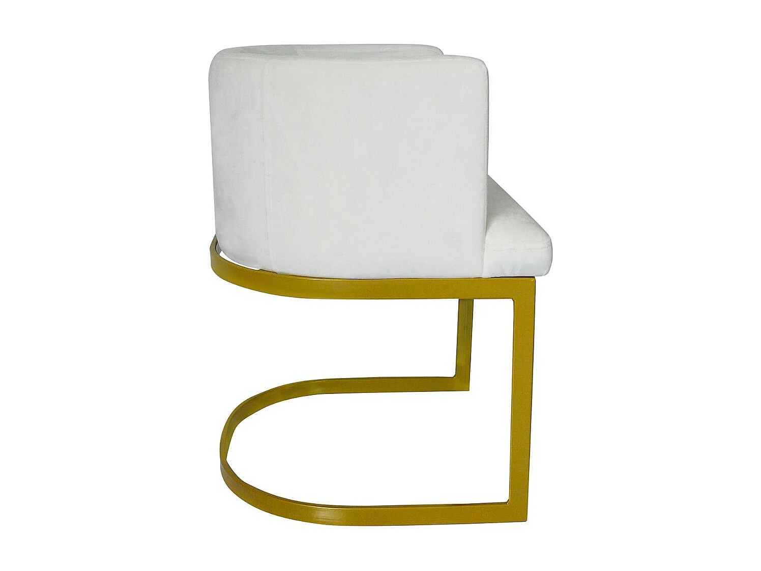 Chaise Design en Velours "Noemy" 75cm Blanc