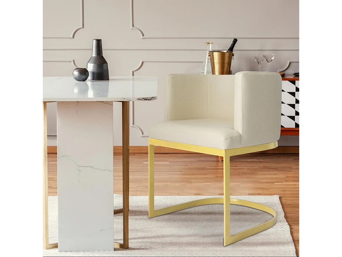 Chaise Design "Noemy" 75cm Beige