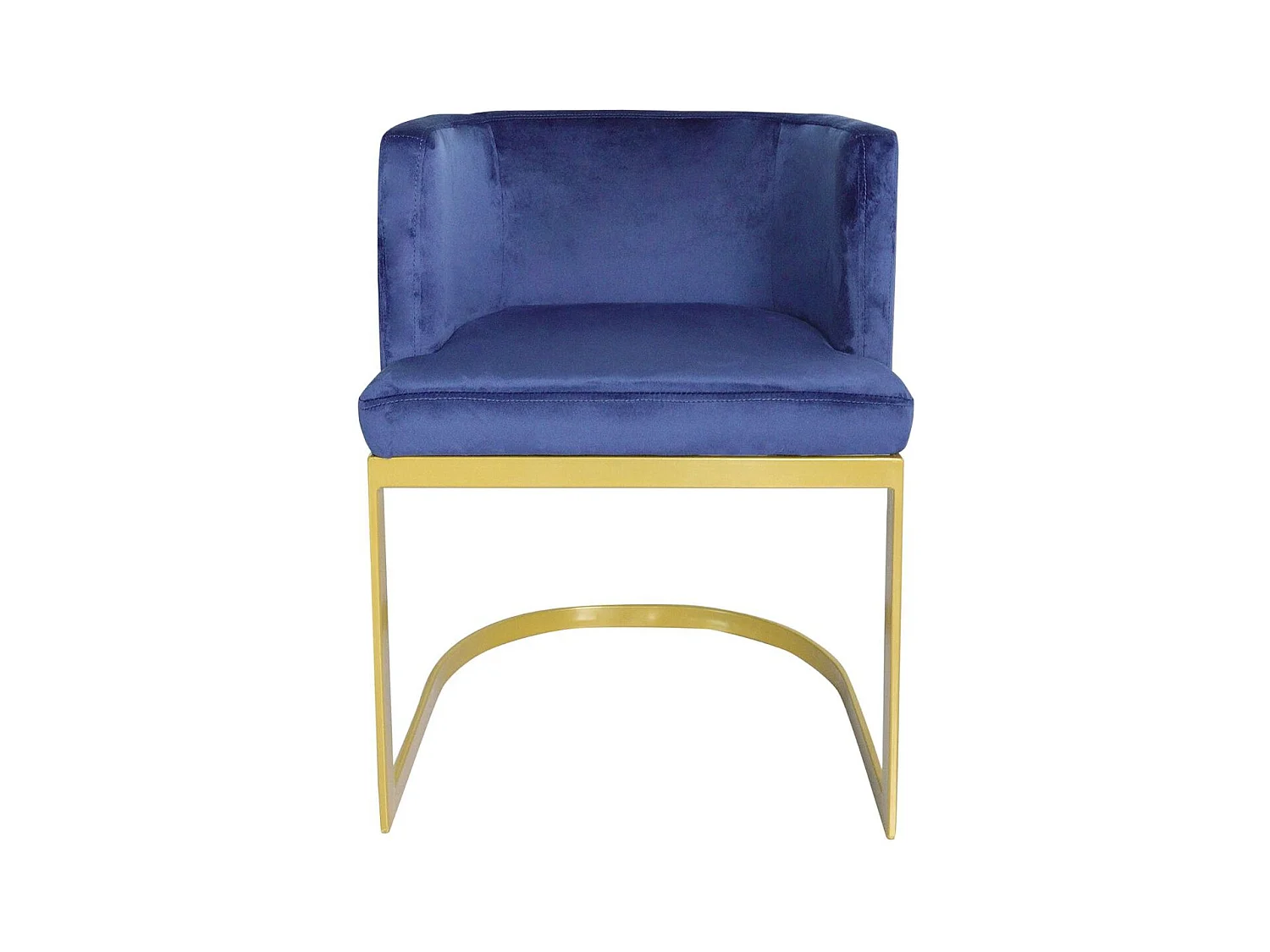 Chaise Design en Velours "Noemy" 75cm Bleu