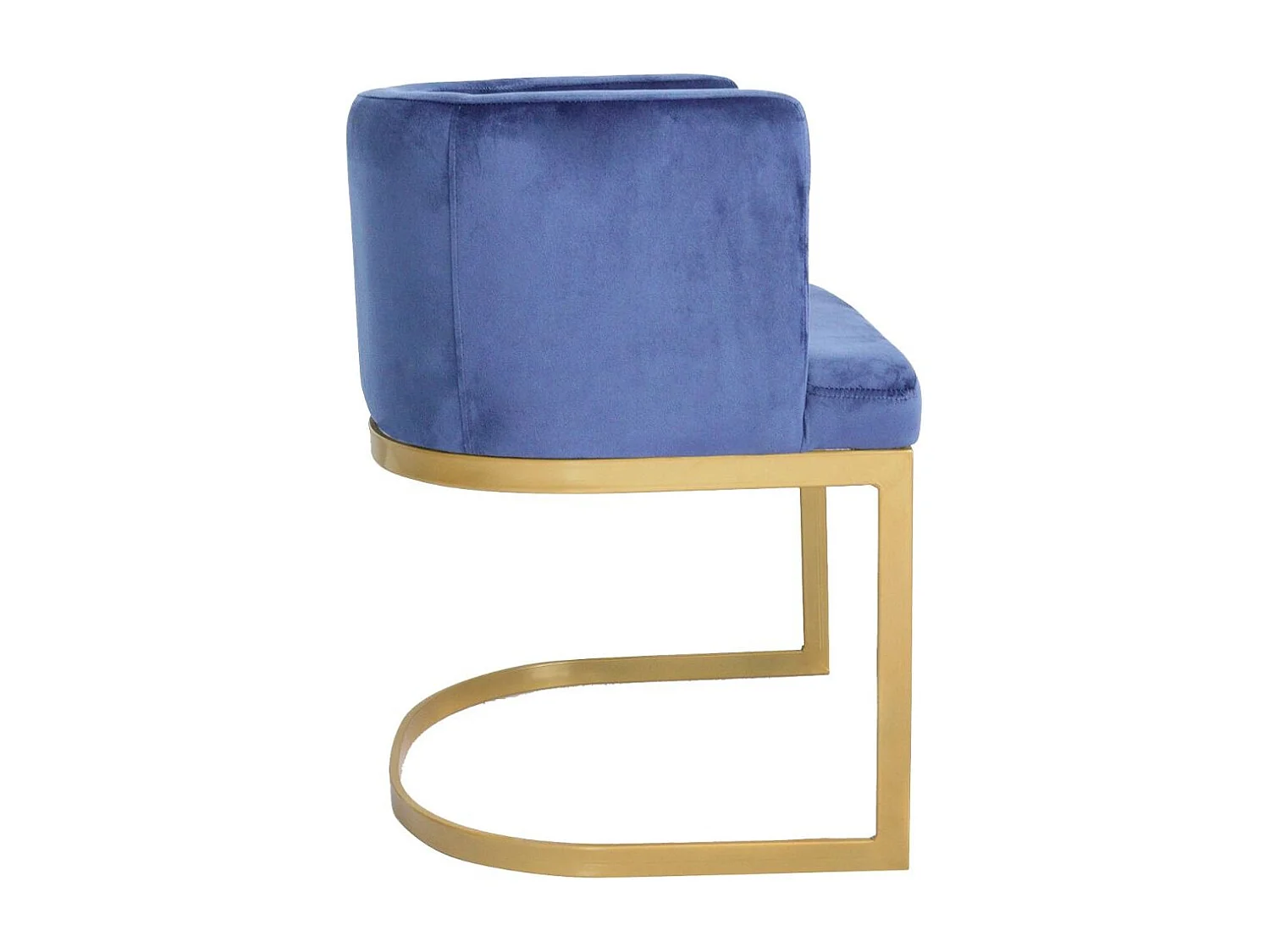 Chaise Design en Velours "Noemy" 75cm Bleu