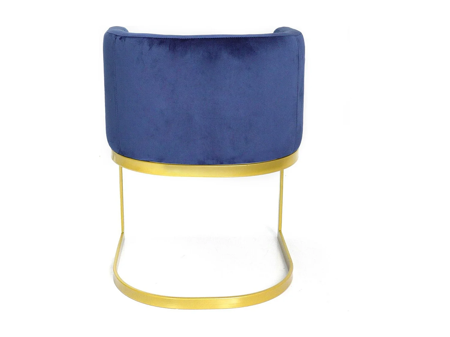 Chaise Design en Velours "Noemy" 75cm Bleu