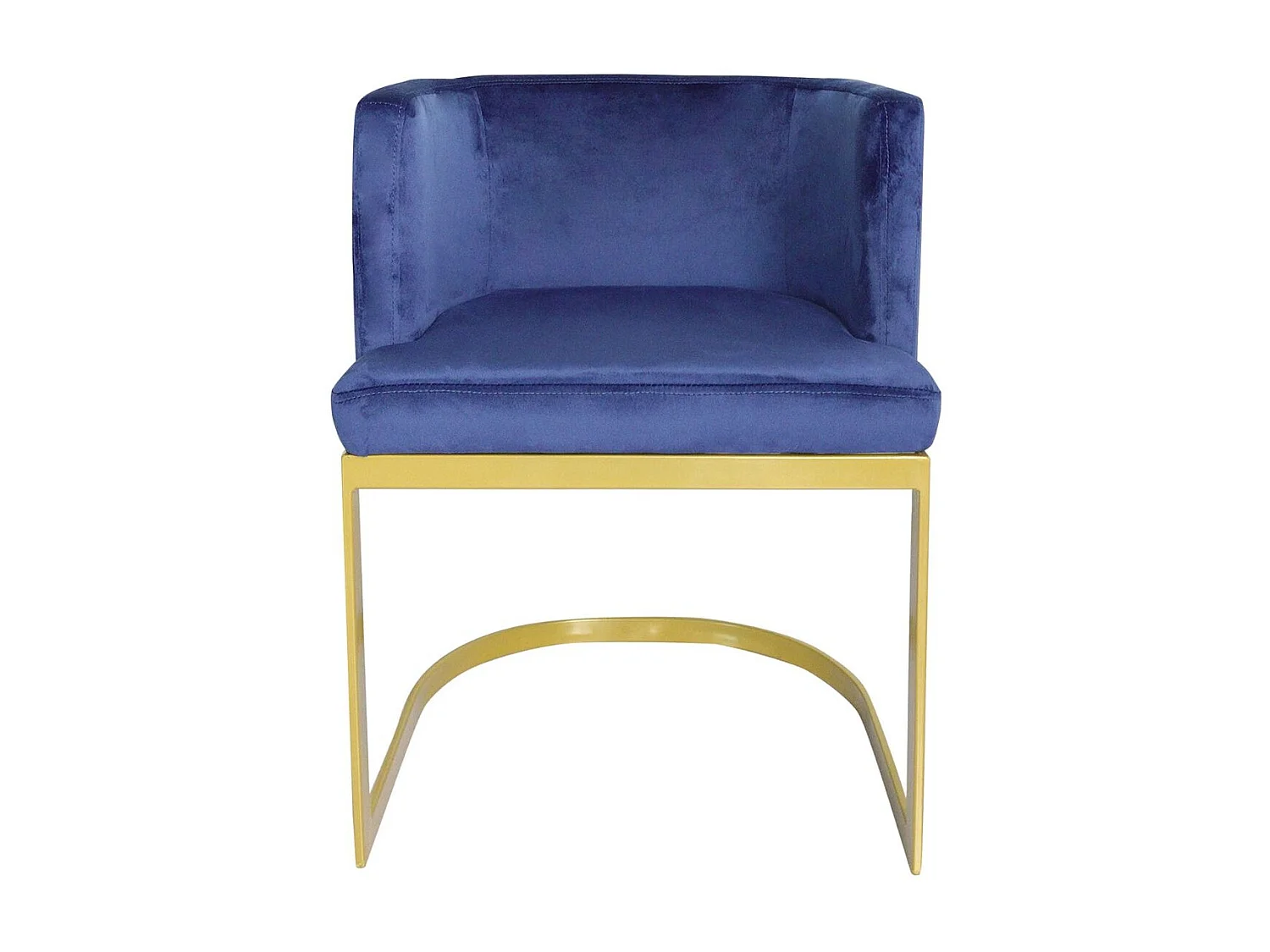 Chaise Design en Velours "Noemy" 75cm Bleu