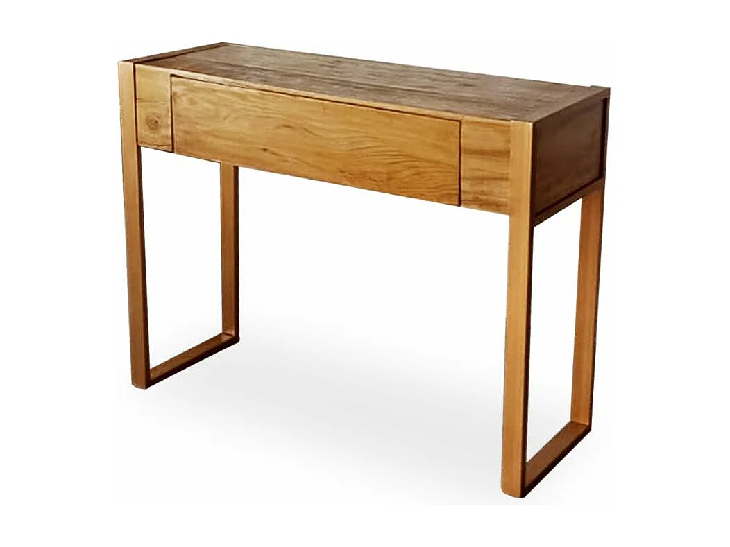Bureau 1 Tiroir en Bois "Nicoleta" 111cm Naturel
