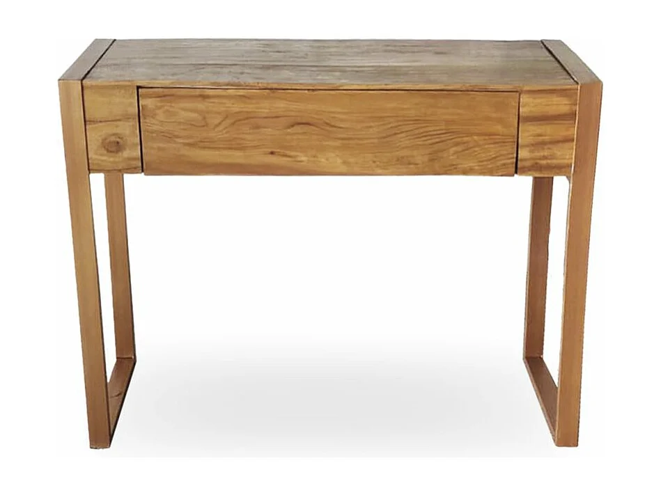 Bureau 1 Tiroir en Bois "Nicoleta" 111cm Naturel