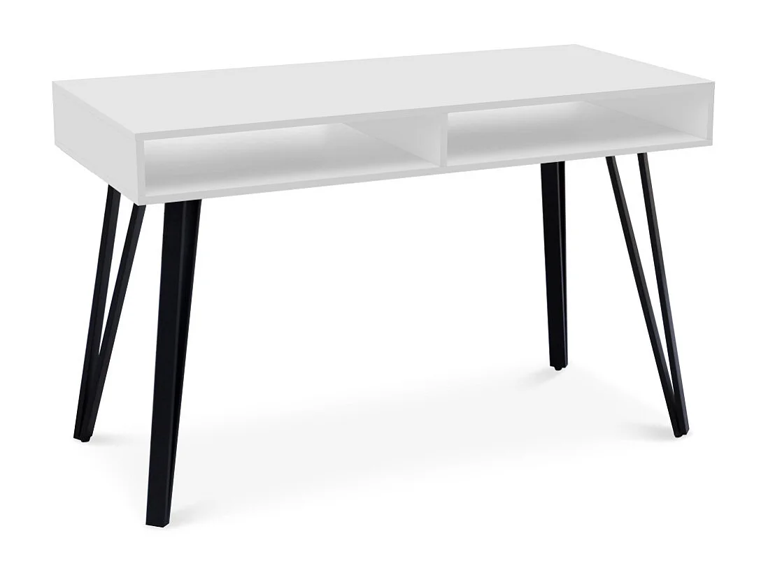 Bureau Design 2 Niches "French" 120cm Blanc