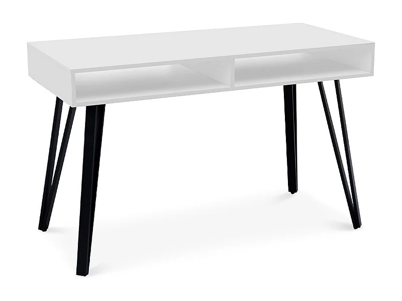 Bureau Design 2 Niches "French" 120cm Blanc