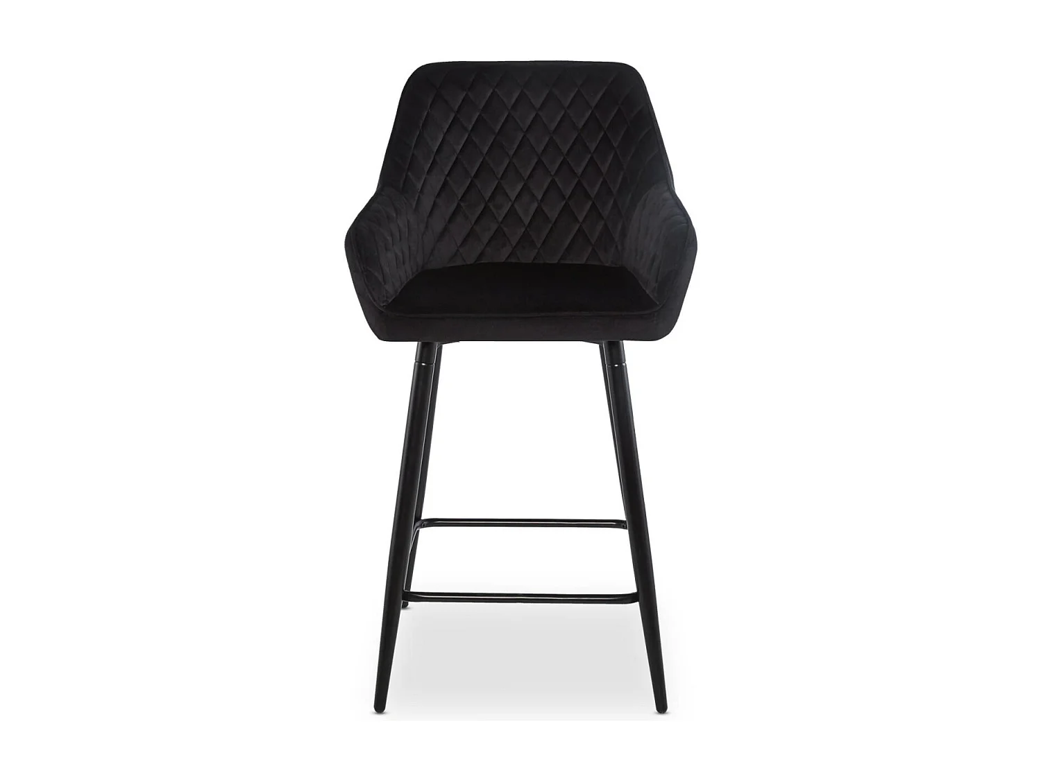 Lot de 2 Chaises de Bar Velours "Onika" 105cm Noir