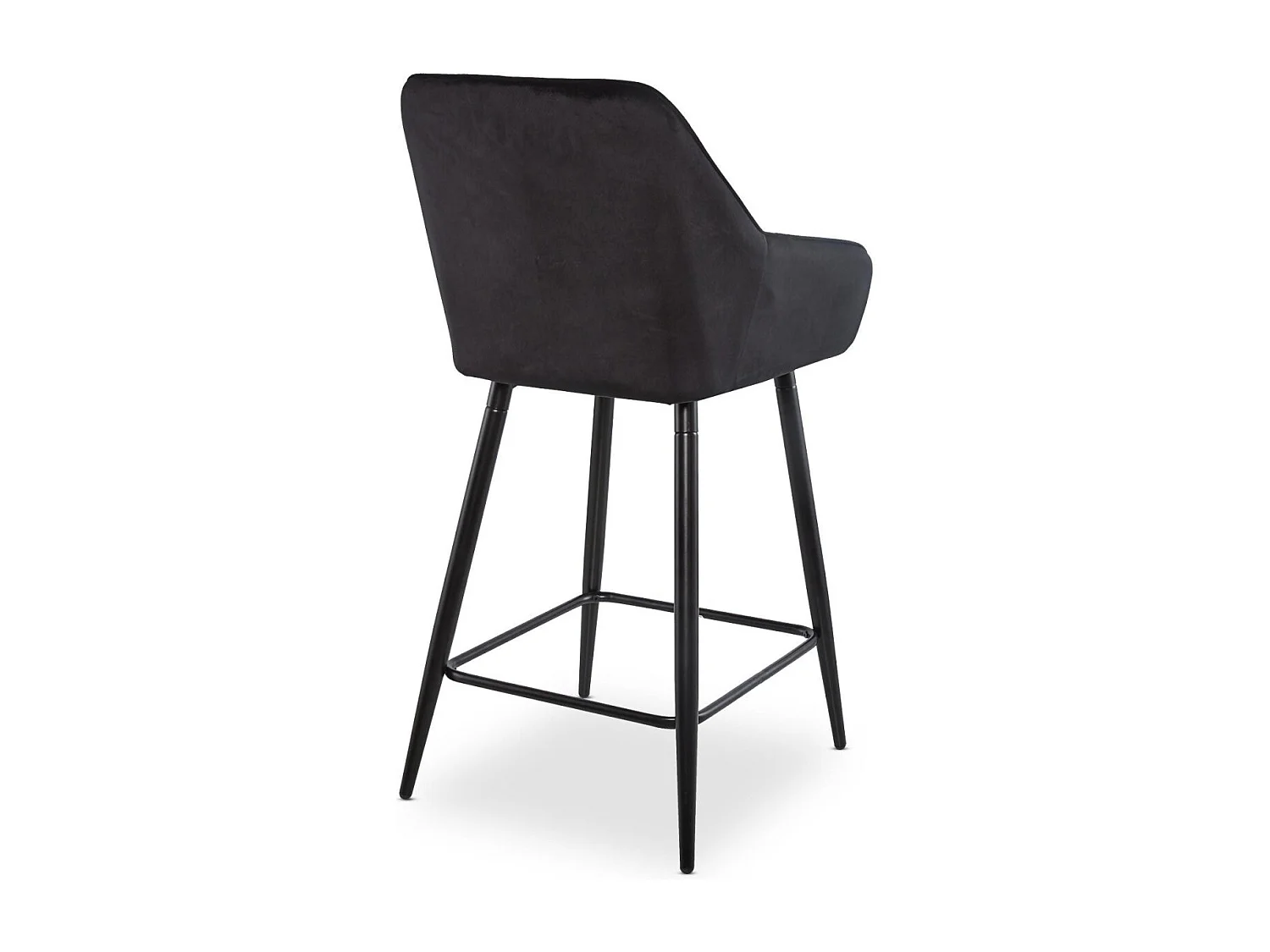 Lot de 2 Chaises de Bar Velours "Onika" 105cm Noir