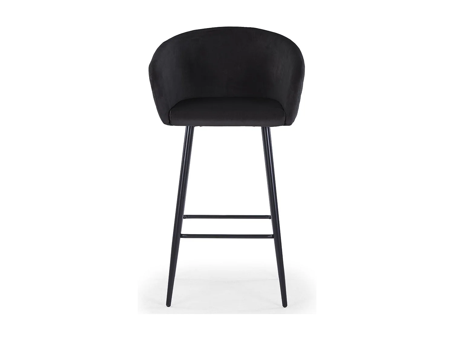 Chaise de Bar en Velours "Kandi" 106cm Noir