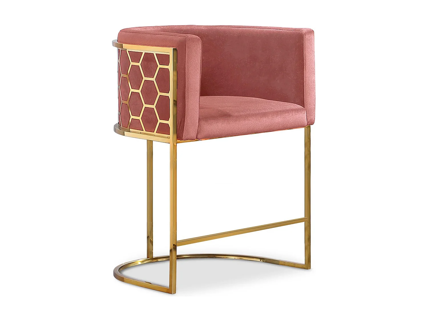 Chaise de Bar Design "Neyho" 96cm Rose