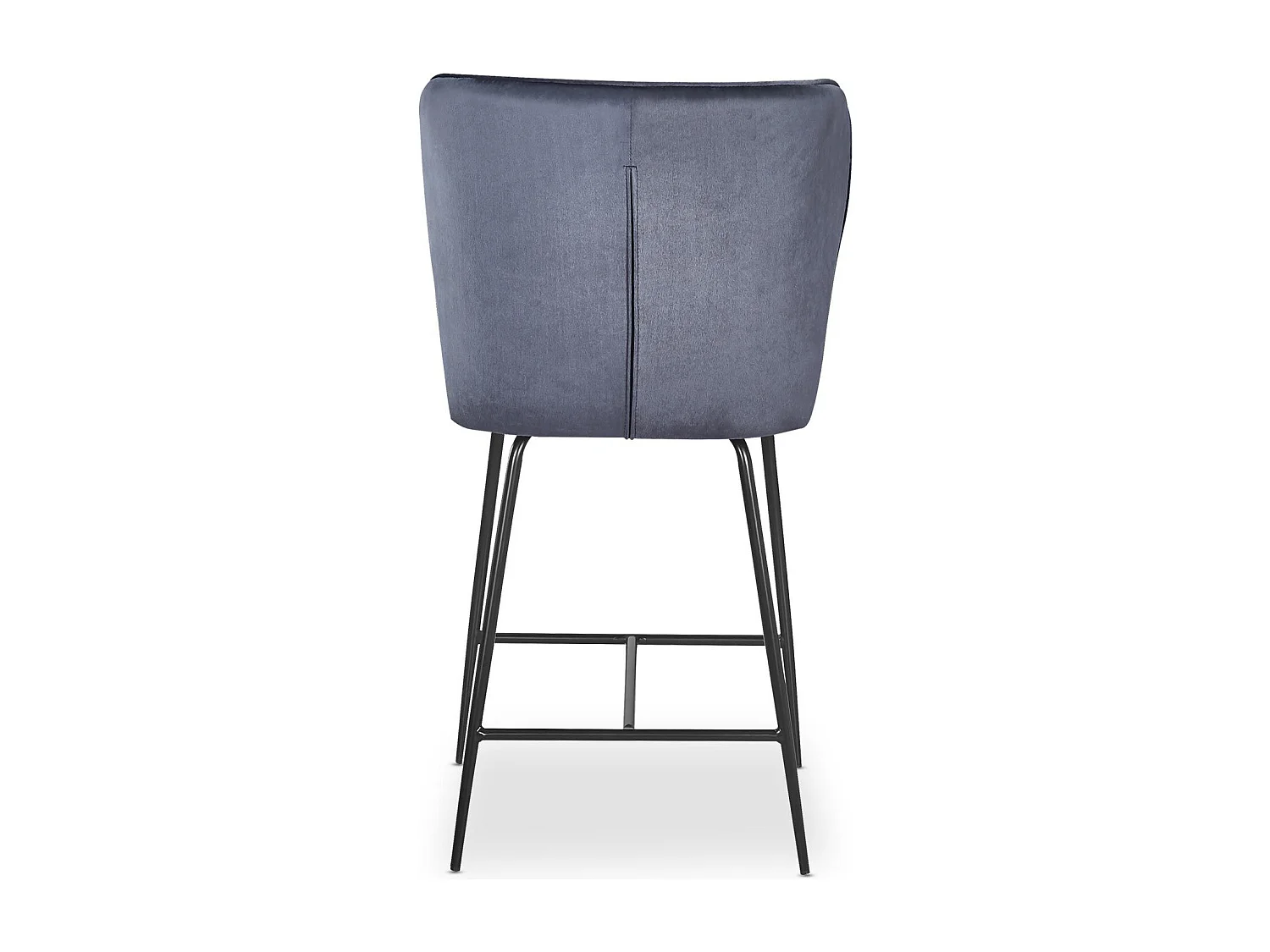 Chaise de Bar Velours Design "Elsa" 100cm Gris