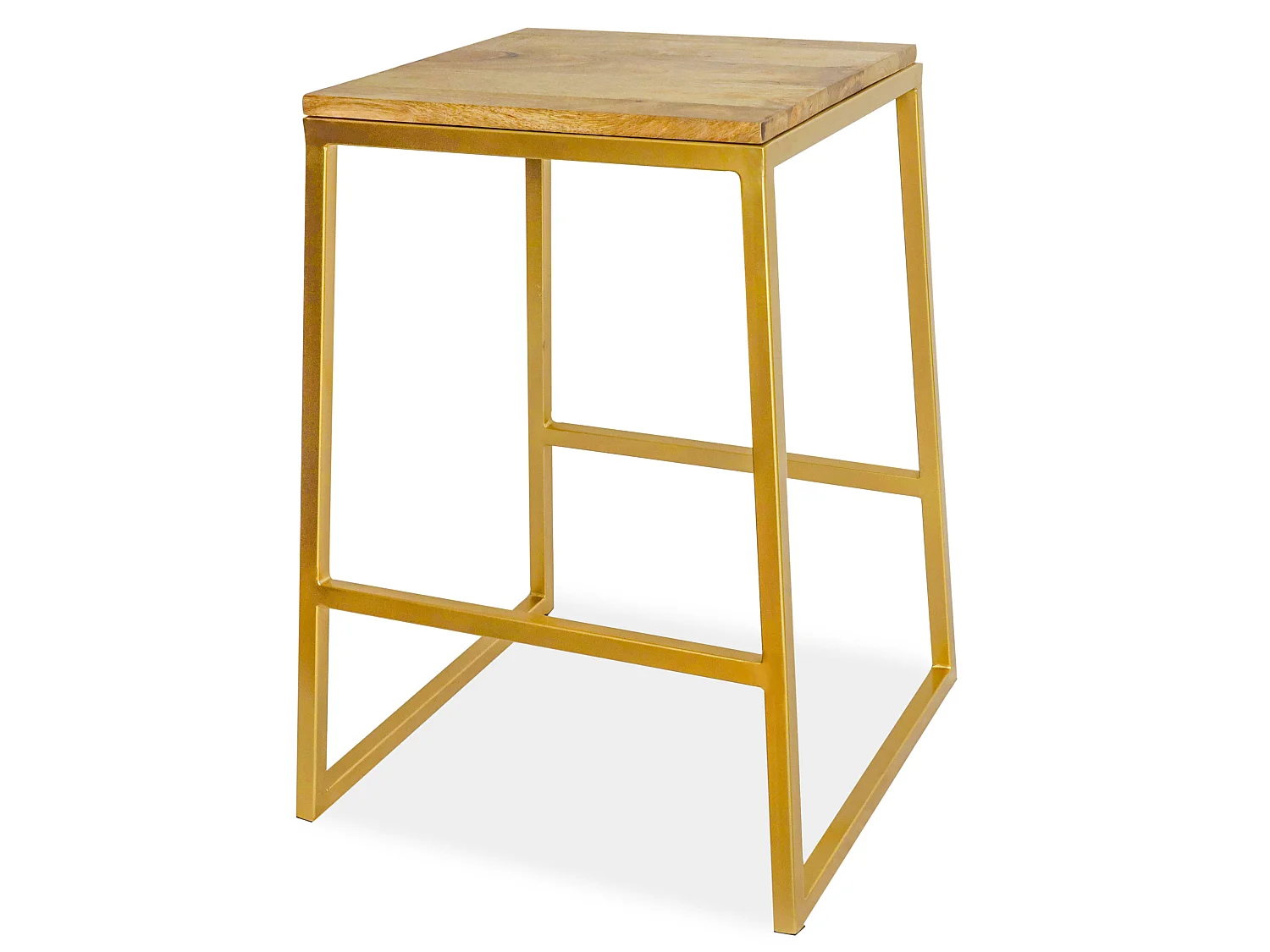 Tabouret de bar Portheal Métal or et Bois