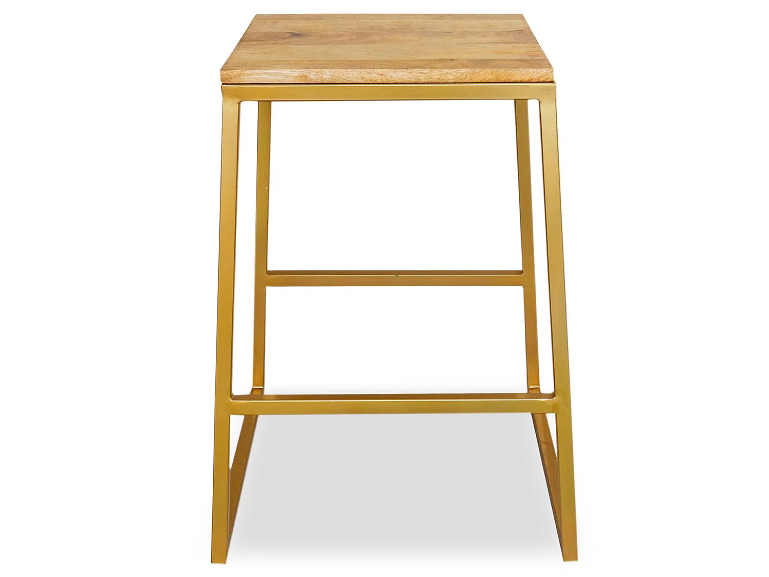 Tabouret de bar Portheal Métal or et Bois