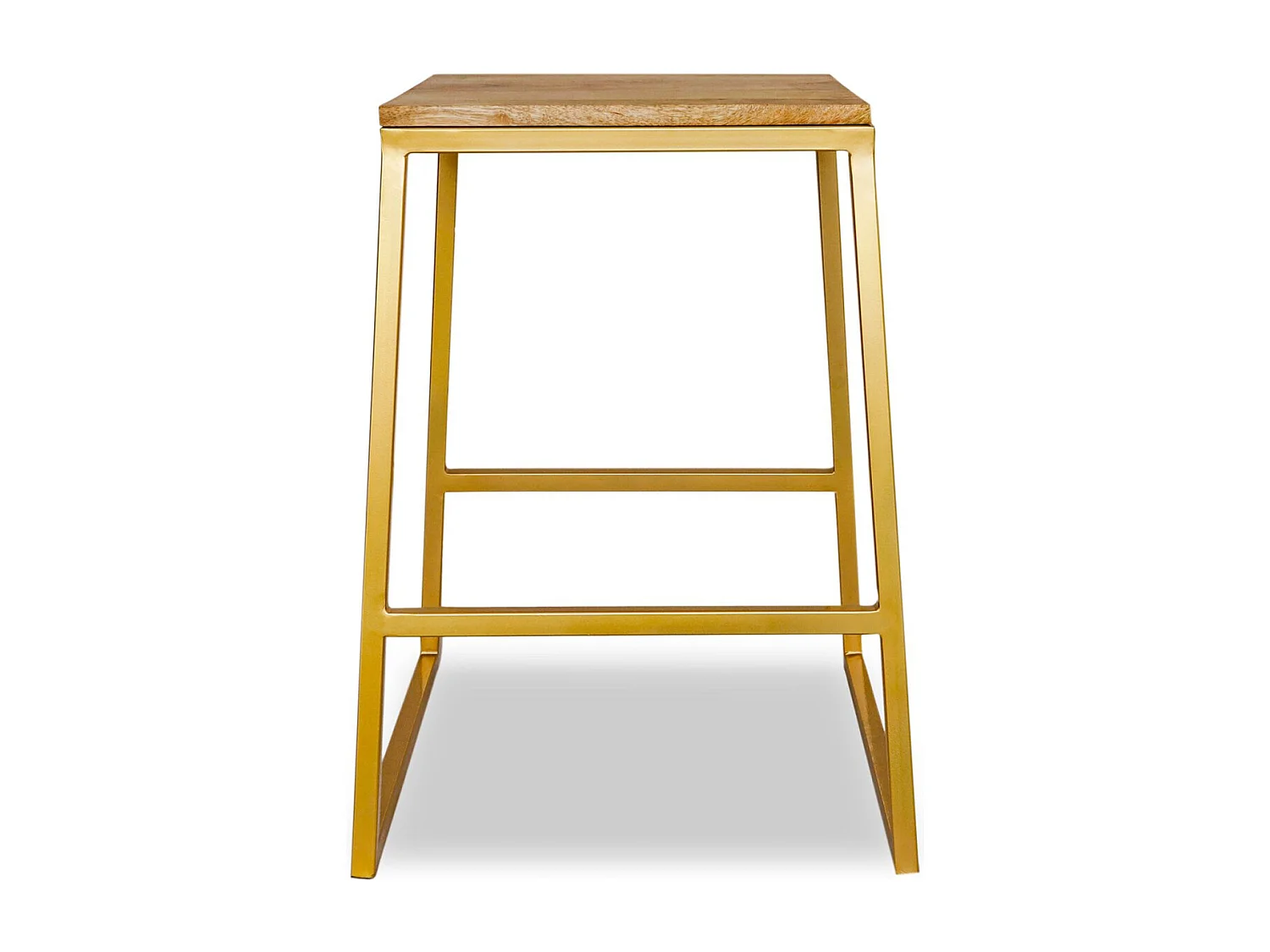 Tabouret de bar Portheal Métal or et Bois