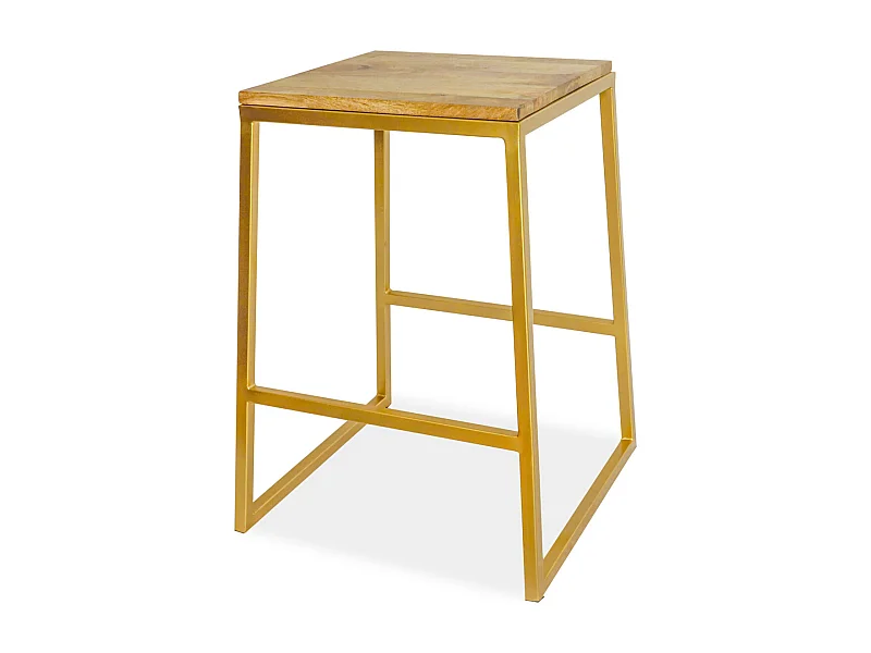 Tabouret de bar Portheal Métal or et Bois
