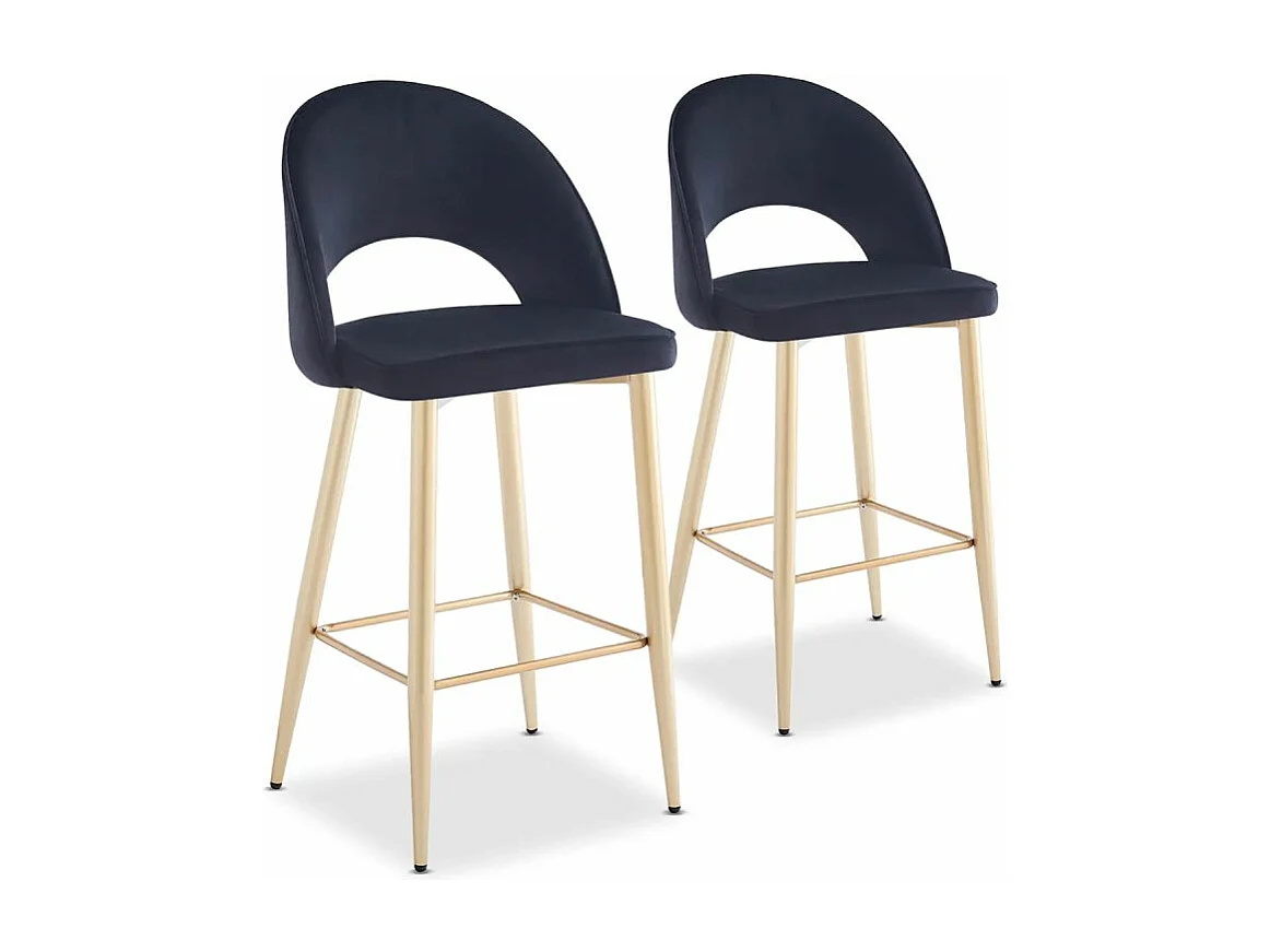 Lot de 2 Chaises de Bar "Grover" 105cm Noir