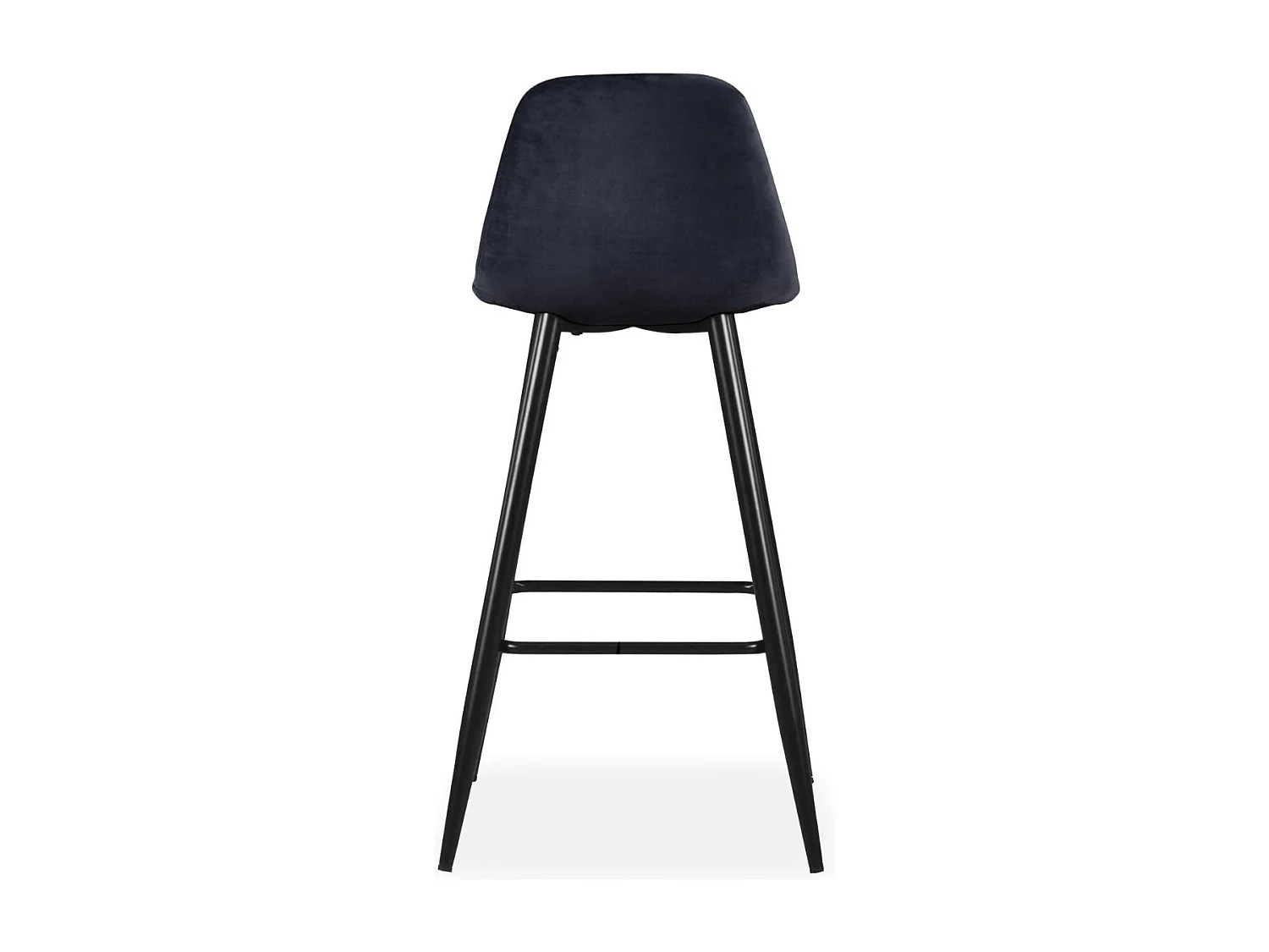 Lot de 4 chaises de bar Jody Velours Noir