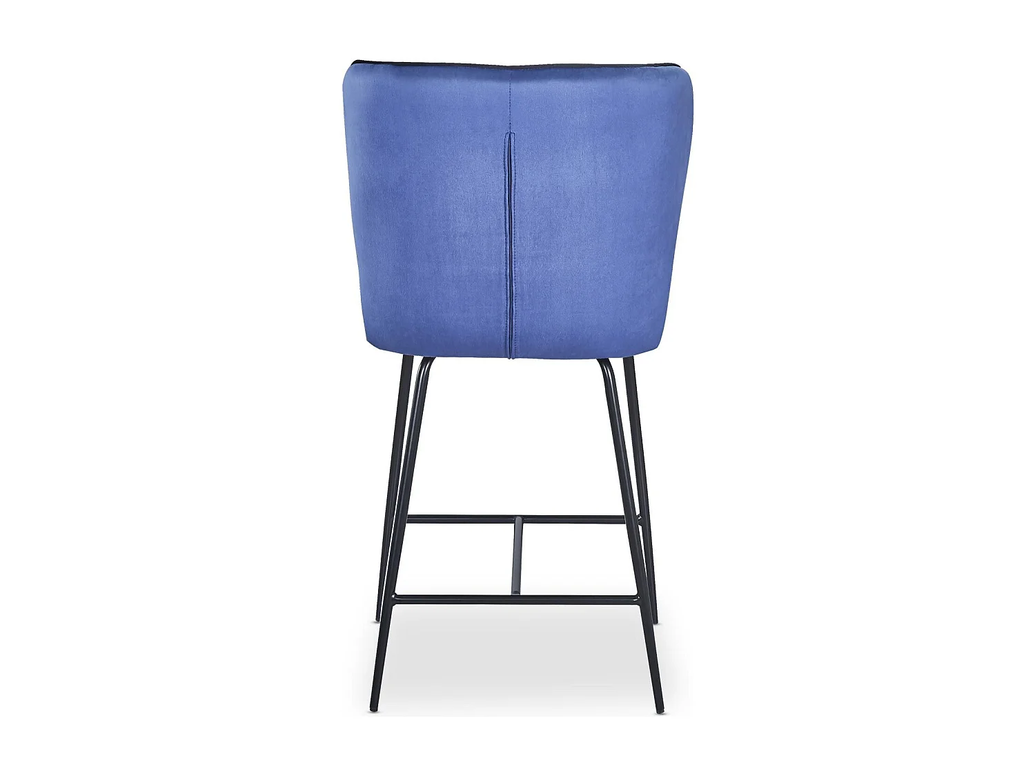 Chaise de Bar Velours Design "Elsa" 100cm Bleu