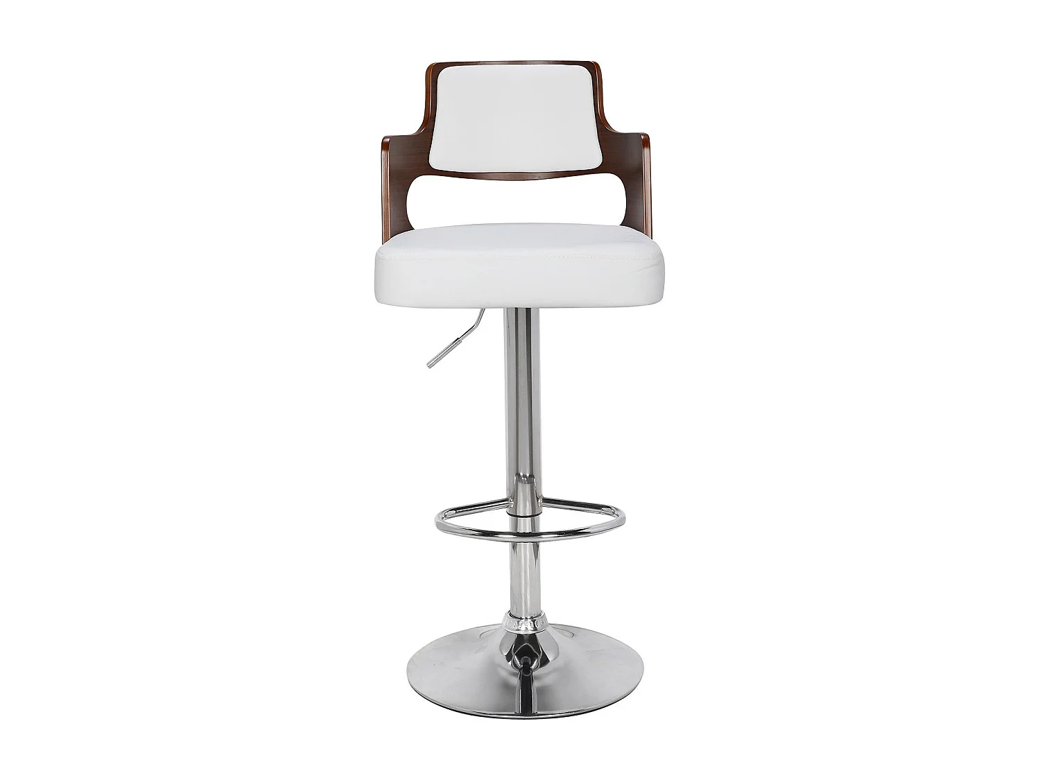 Lot de 2 chaises de bar Russel Bois Noisette & Blanc