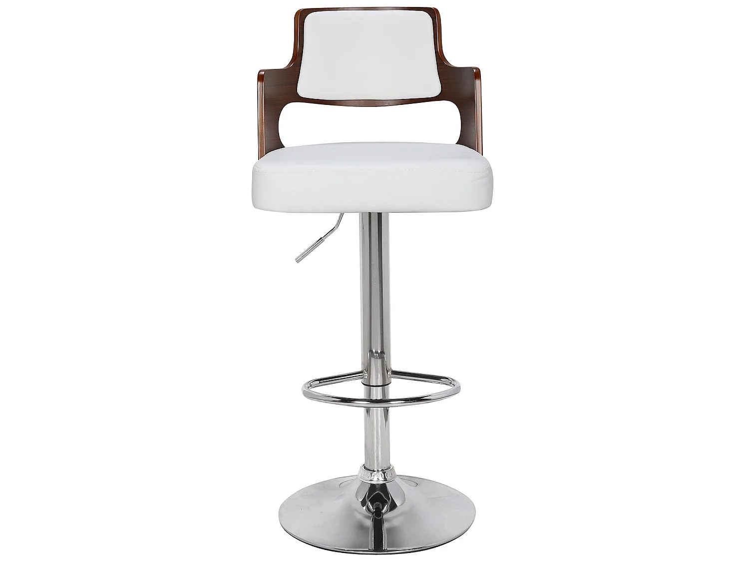 Lot de 2 chaises de bar Russel Bois Noisette & Blanc