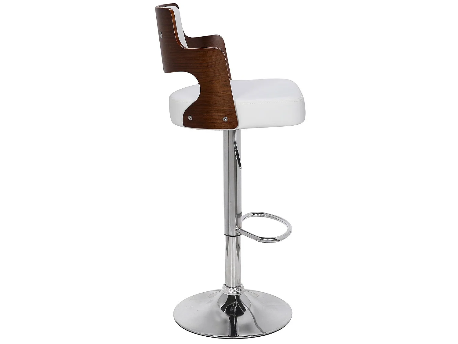 Lot de 2 chaises de bar Russel Bois Noisette & Blanc