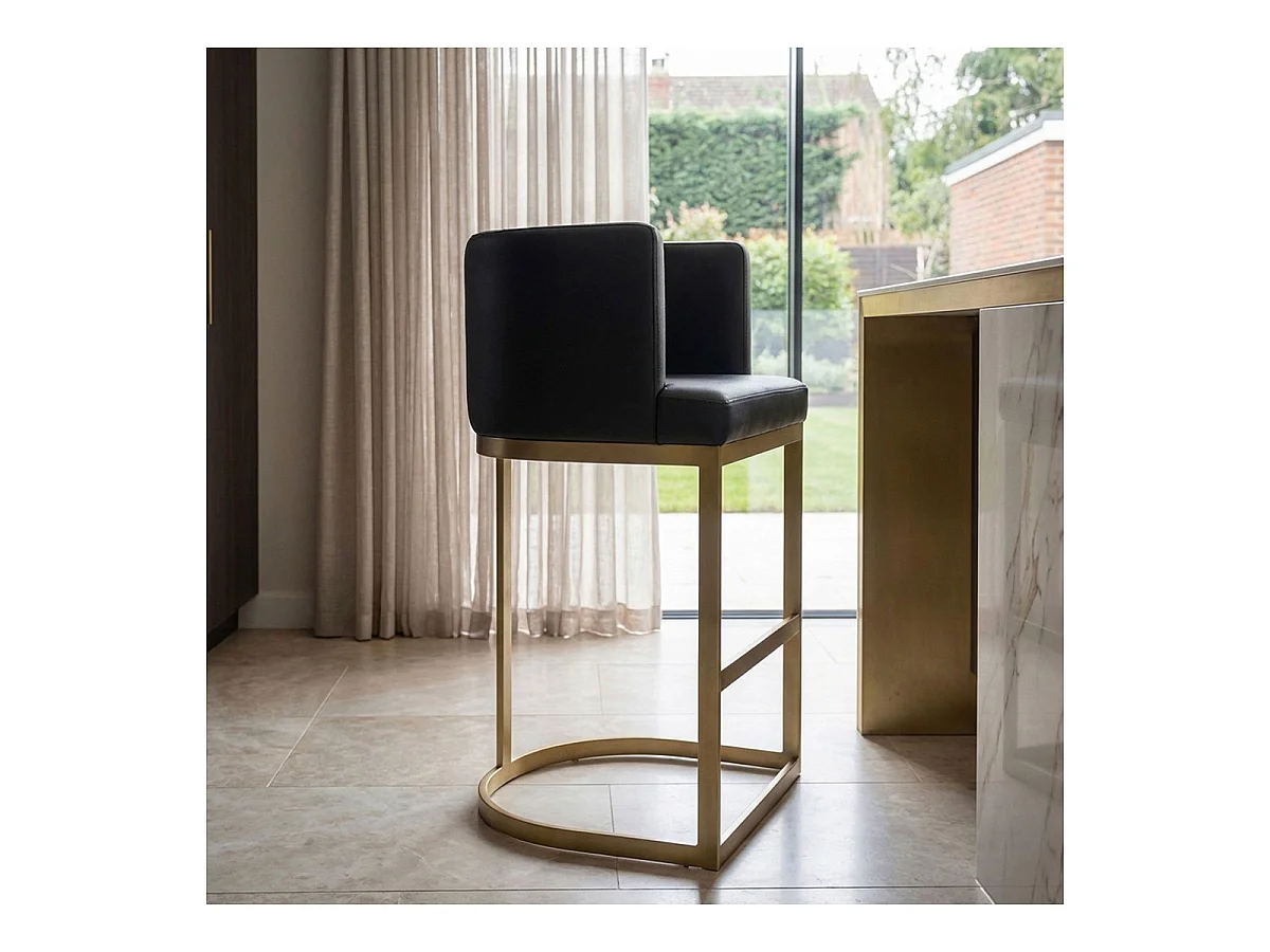 Chaise de Bar Design "Noemy" 100cm Noir