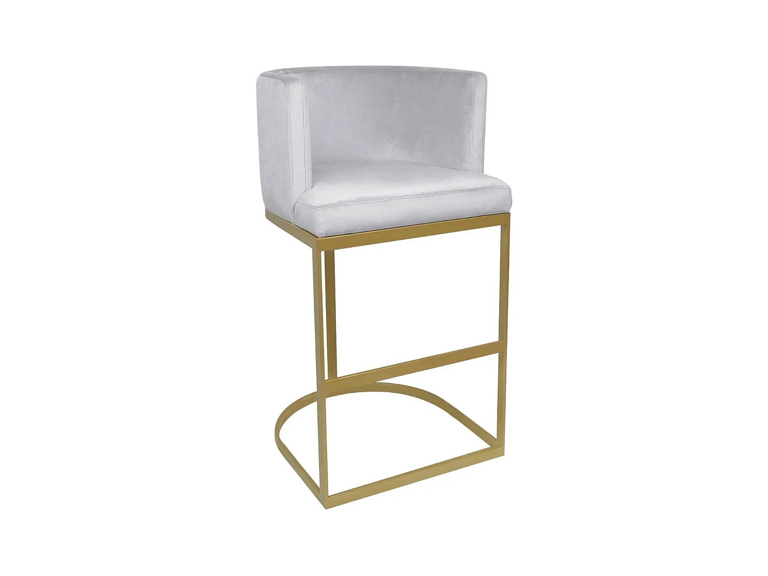 Barhocker Samt Design "Noemy" 100cm Silber Bequem und Zeitgemäß