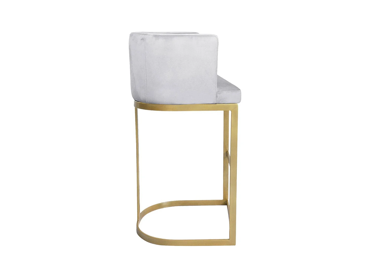 Barhocker Samt Design "Noemy" 100cm Silber Bequem und Zeitgemäß