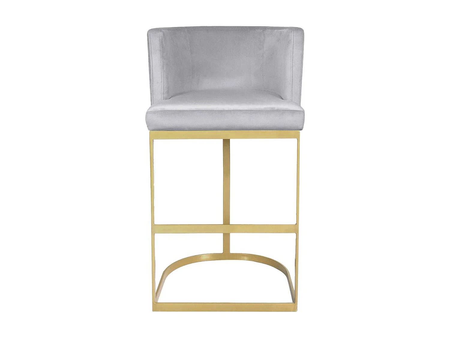 Chaise de Bar Velours Design "Noemy" 100cm Argent