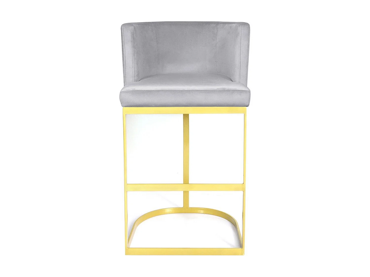 Chaise de Bar Velours Design "Noemy" 100cm Argent