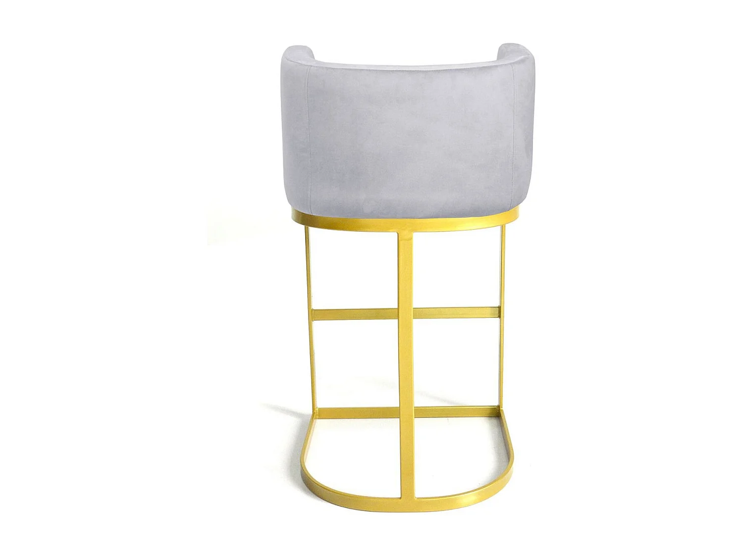 Chaise de Bar Velours Design "Noemy" 100cm Argent