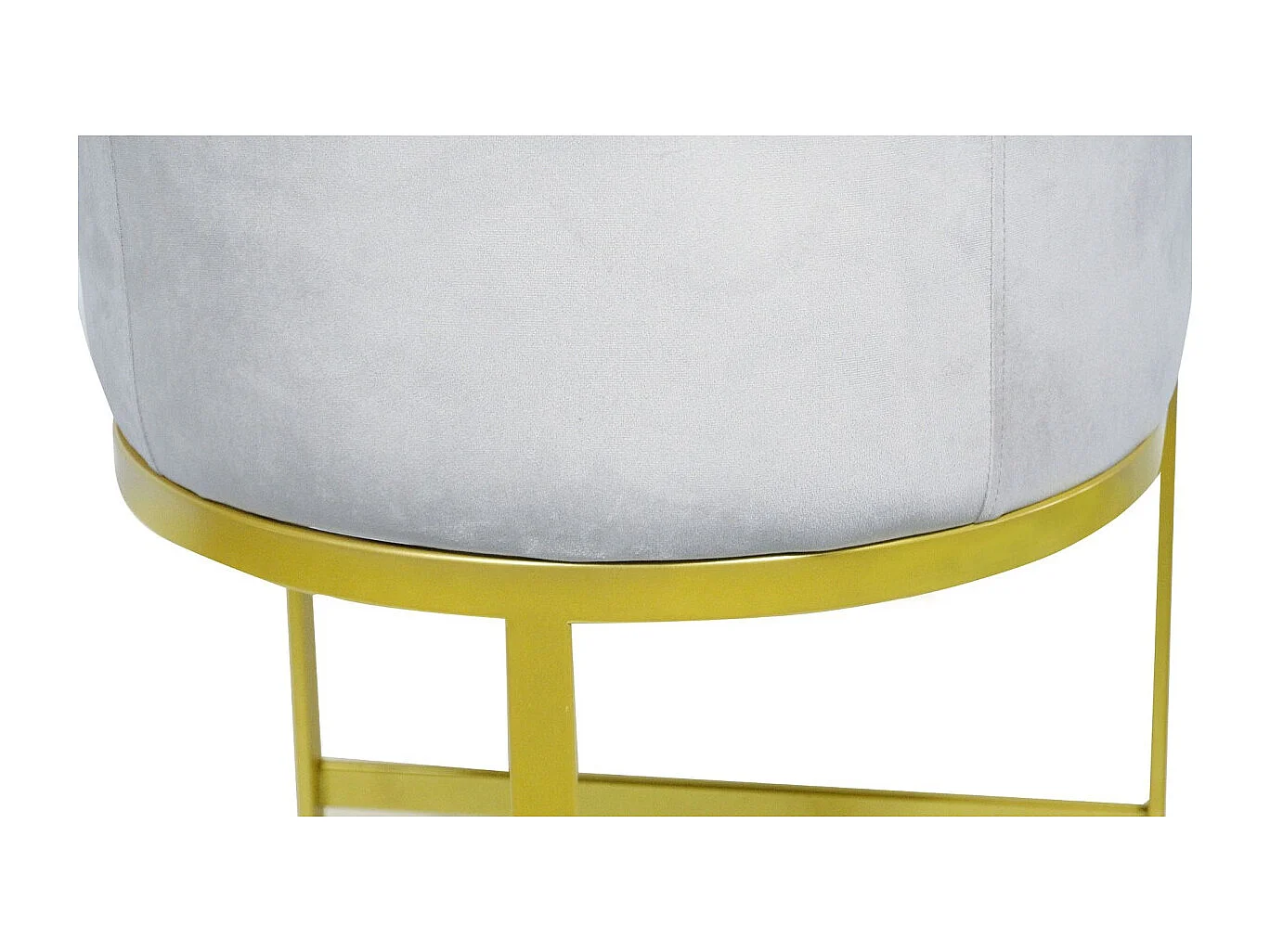 Chaise de Bar Velours Design "Noemy" 100cm Argent