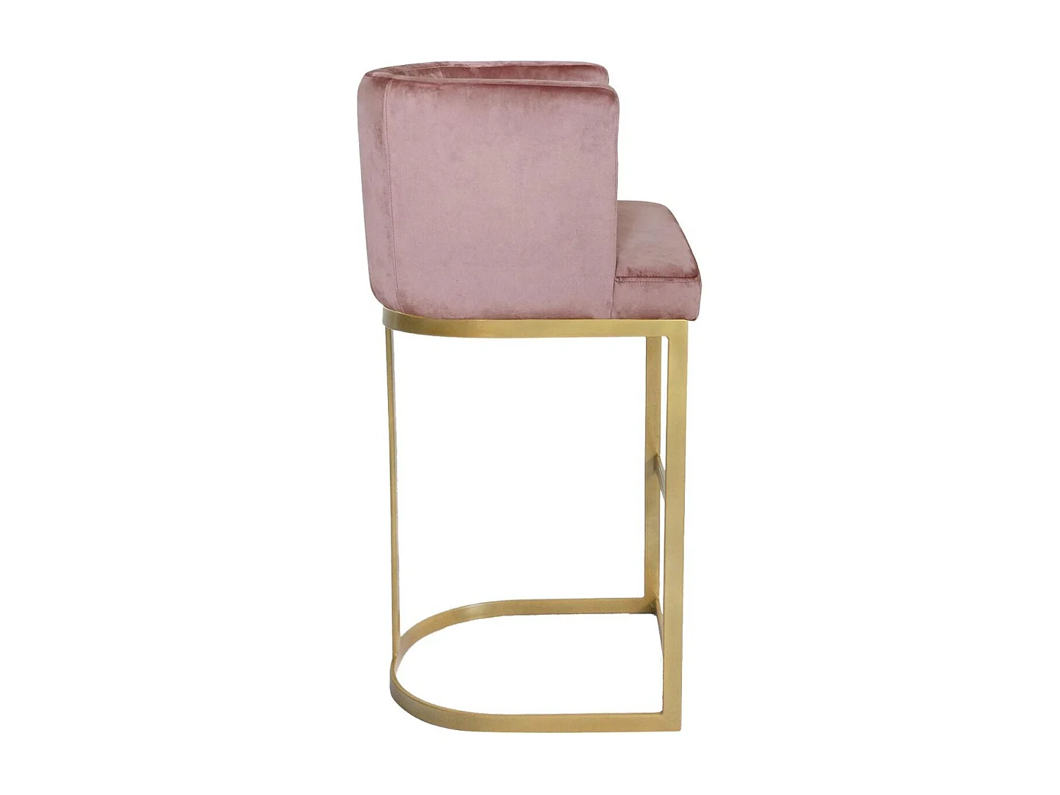 Barhocker Samt Design "Noemy" Rosa Gold Modern Bequem 100cm