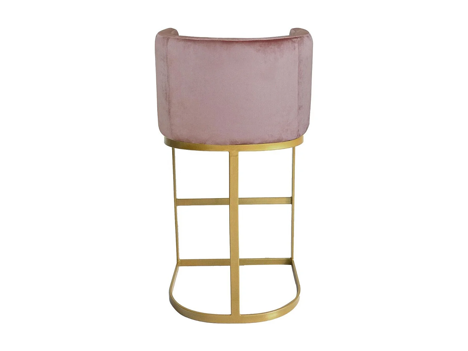 Barhocker Samt Design "Noemy" Rosa Gold Modern Bequem 100cm