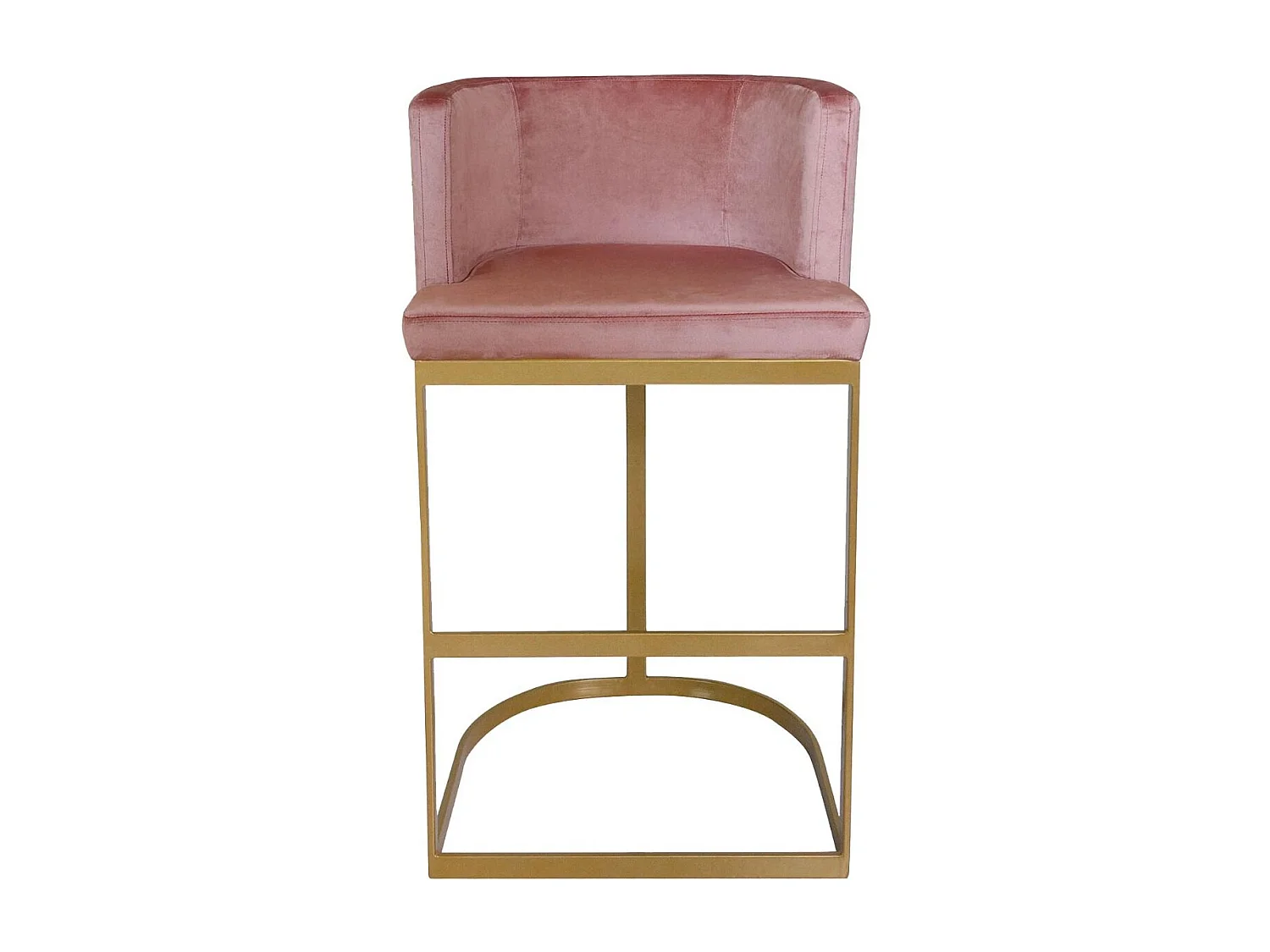 Barhocker Samt Design "Noemy" Rosa Gold Modern Bequem 100cm