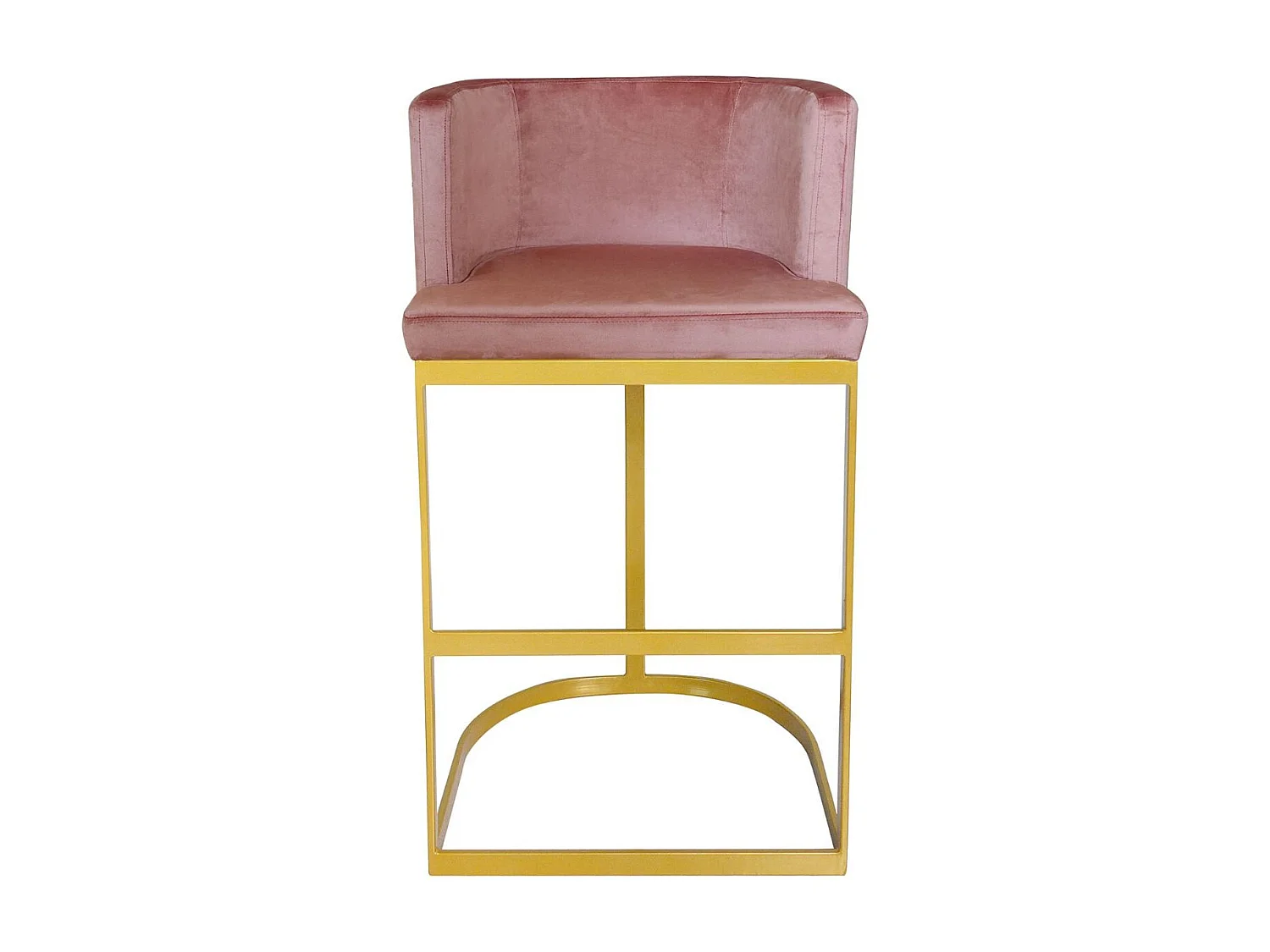 Barhocker Samt Design "Noemy" Rosa Gold Modern Bequem 100cm