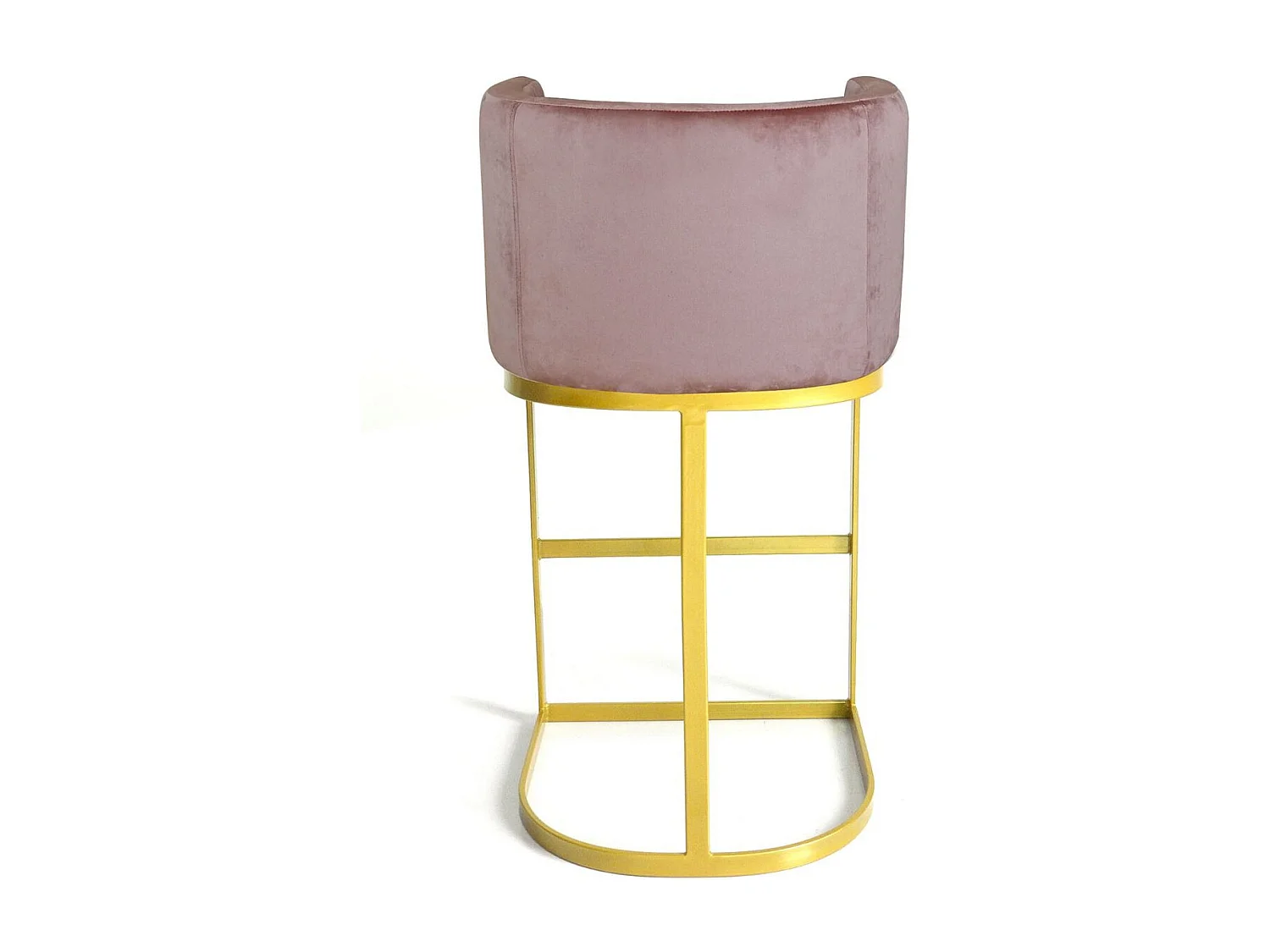 Barhocker Samt Design "Noemy" Rosa Gold Modern Bequem 100cm