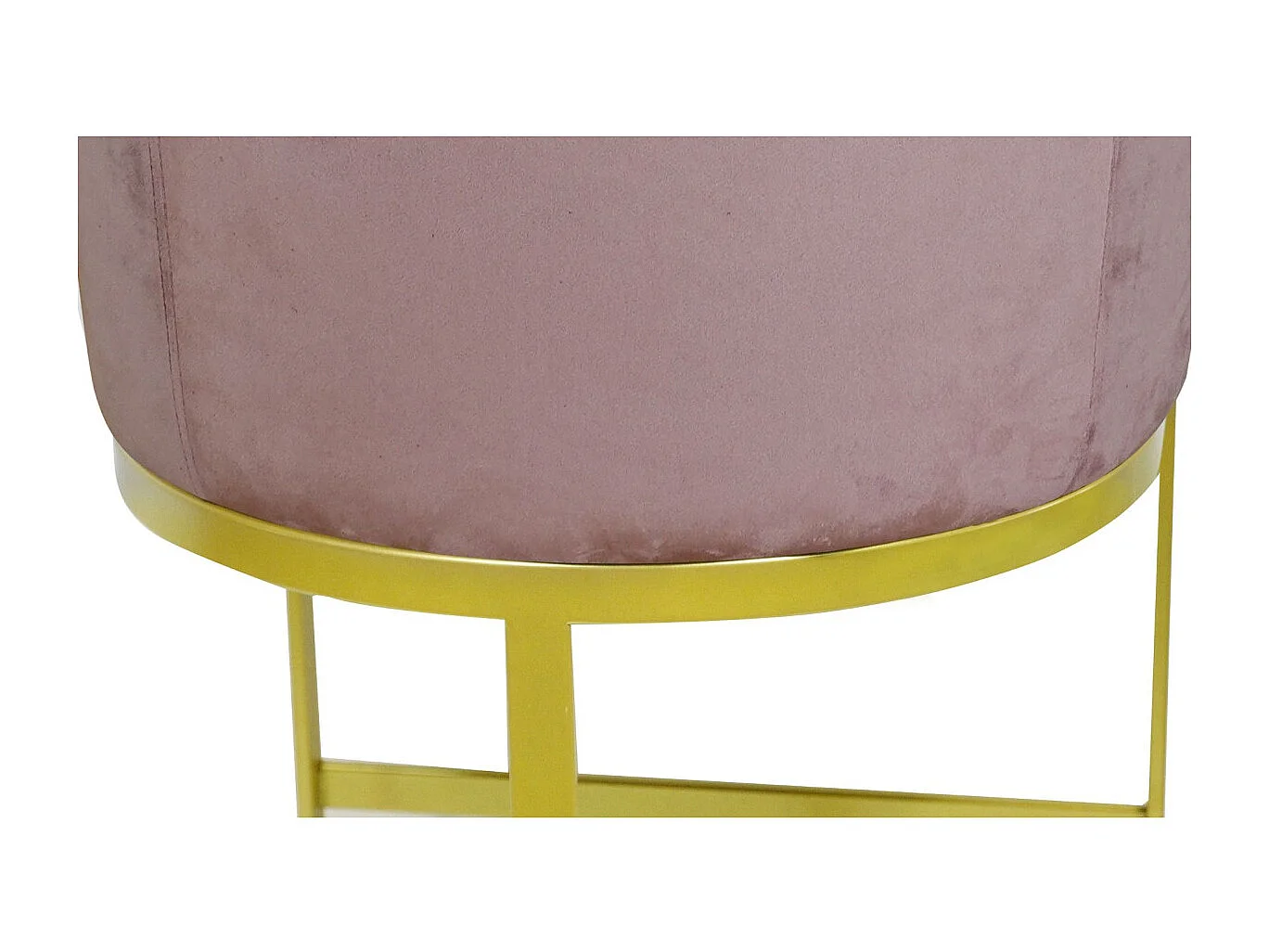 Barhocker Samt Design "Noemy" Rosa Gold Modern Bequem 100cm