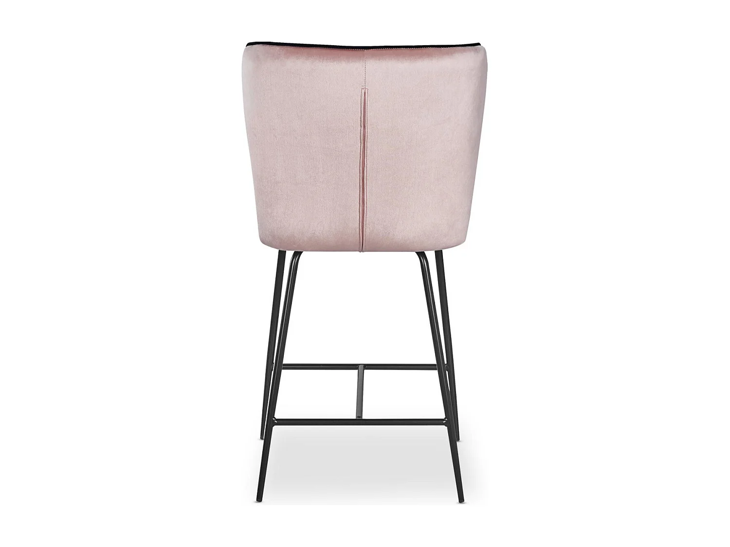 Chaise de Bar Velours Design "Elsa" 100cm Rose