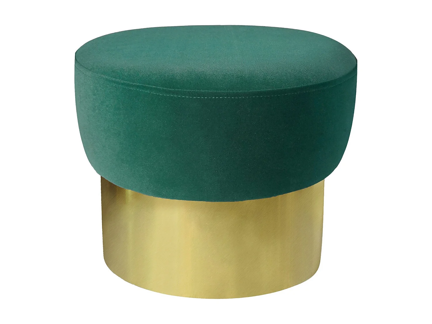 Tabouret Design en Velours "Liya" 44cm Vert